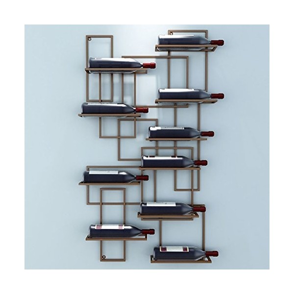 ANSNOW Casier À Vin Simple Et Moderne, Présentoir Mural pour Casier À Vin de Salon, Suspension de Casier À Vin Mural/Noir