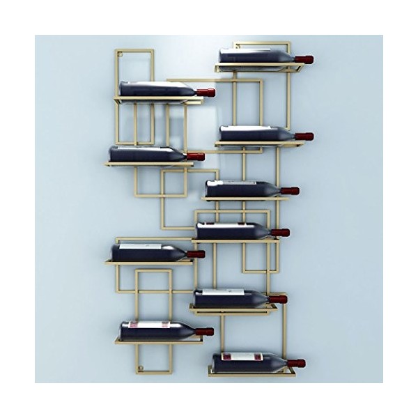 ANSNOW Casier À Vin Simple Et Moderne, Présentoir Mural pour Casier À Vin de Salon, Suspension de Casier À Vin Mural/Noir