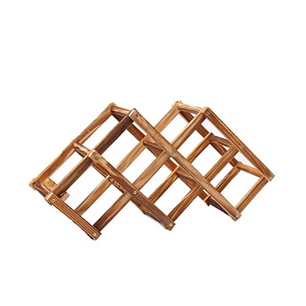 Casier à vin à 3 Bouteilles, casier à vin en Bois casier à vin autoportant, Protecteur de casier à vin Pliable, présentoir à 