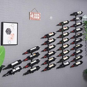 Casier à vin, Cadre en Verre de vin en Verre, présentoir Mural Multifonctionnel en métal, Support de décoration Murale de Fon