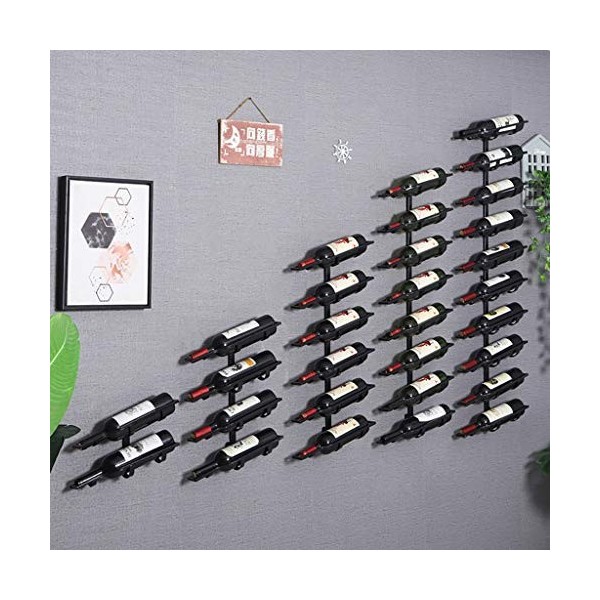 Casier à vin, Cadre en Verre de vin en Verre, présentoir Mural Multifonctionnel en métal, Support de décoration Murale de Fon
