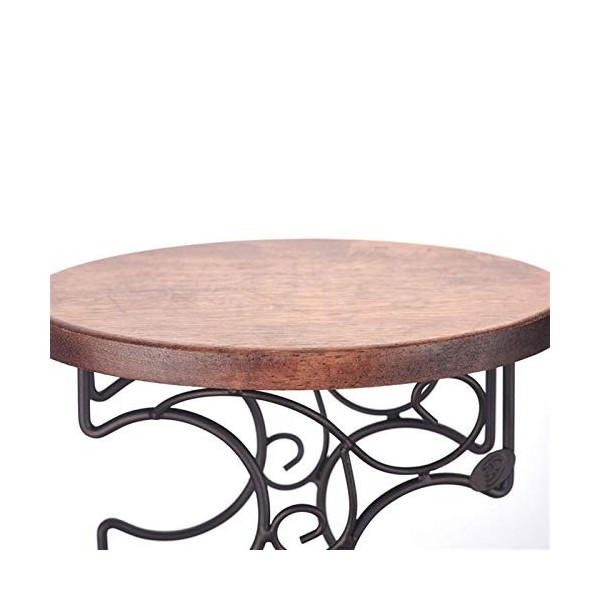 ELzEy Casier à vin Casier à vin créatif autoportant 6 Bouteilles dornements en Bois en Fer forgé adaptés au présentoir de St