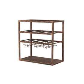 Casier à vin sur pied Casier à vin domestique Supports en fer forgé Armoire à vin au sol Refroidisseur de vin Présentoir de b