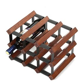 Casier à vin Casier à vin sur pied en chêne, armoire à vin de comptoir, support de rangement pour bouteilles de vin, support 