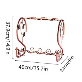 ELzEy Casier à vin sur Pied en Fer forgé - Ornements créatifs - Verre à vin à lenvers - Étagère à vin - Décorations pour la 
