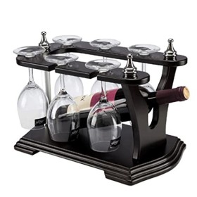 ELzEy Casier à vin sur Pied rétro casier à vin Style européen en Bois Massif matériel créatif Multifonctionnel casier à vin a