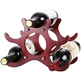 casier à vin Casier à Liqueur Rouge en Bois Casier à Vin de Raisin Créatif Décoration Mode Décoration de la Maison Mettre Plu