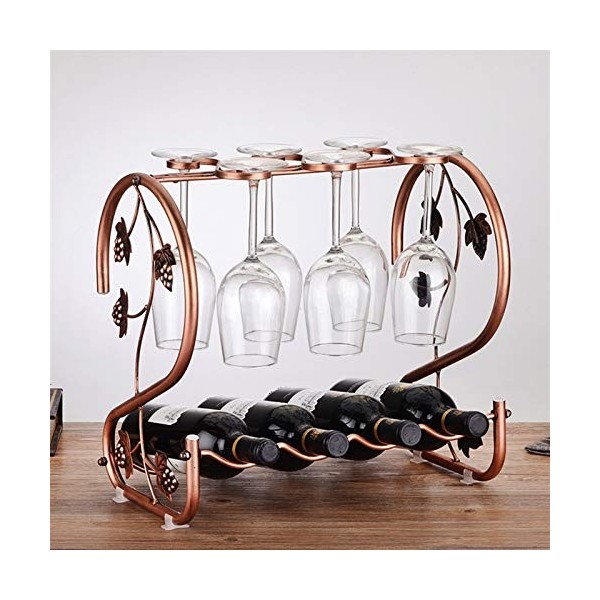 Casier à vin sur pied européen rétro en fer, gobelet à raisin, casier à vin, comptoir de rangement pour bouteilles de vin, po