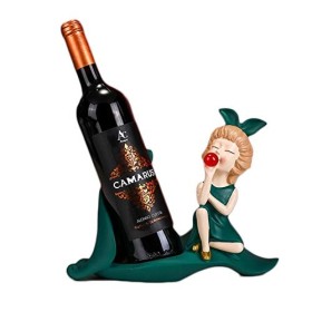 Casier à vin sur pied Personnalité créative Fille Casier à vin Moderne Simple Résine Casier à vin pour pendaison de crémaillè