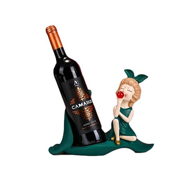 Casier à vin sur pied Personnalité créative Fille Casier à vin Moderne Simple Résine Casier à vin pour pendaison de crémaillè