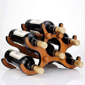 Casier à vin Cadre de vin Rouge en Bois Massif créatif mis pièce étagère à vin ménage Bouteille de vin Cadre casier à vin déc