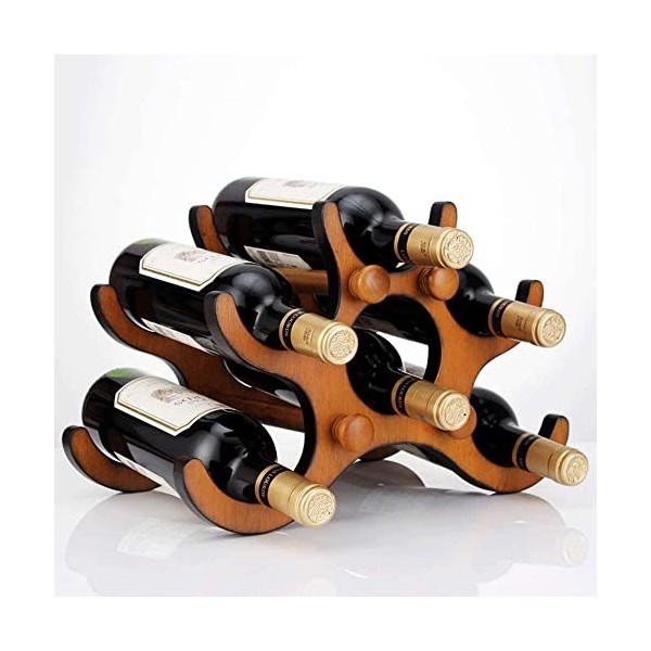 Casier à vin Cadre de vin Rouge en Bois Massif créatif mis pièce étagère à vin ménage Bouteille de vin Cadre casier à vin déc