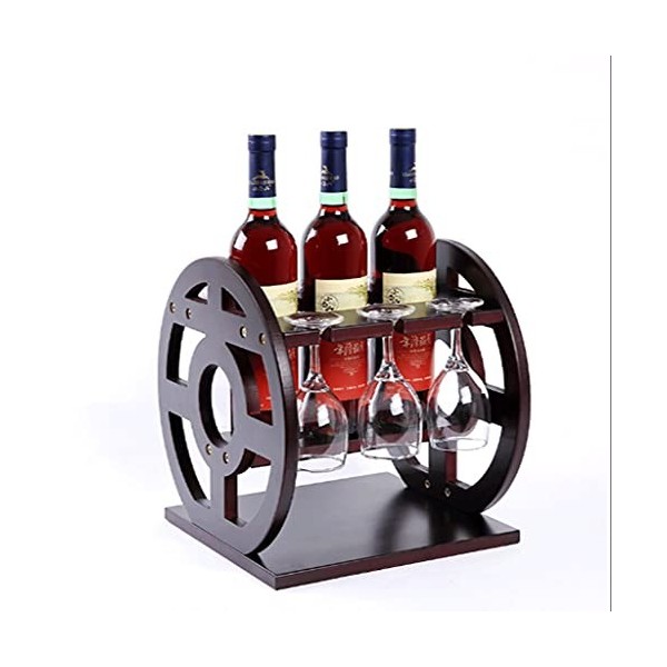 ELzEy Casier à vin Casier à vin en Bois Massif sur Pied Casier à vin de Style européen Casier à vin de Salon Domestique, adap