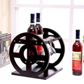 ELzEy Casier à vin Casier à vin en Bois Massif sur Pied Casier à vin de Style européen Casier à vin de Salon Domestique, adap