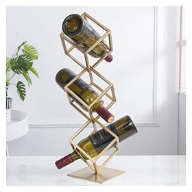 Casier à vin de Table en métal pour décoration de Salon, Armoire à vin, modèle de Chambre, Bar, casier à Alcool Couleur : Or