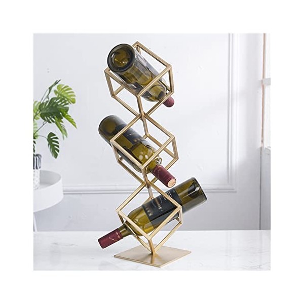 Casier à vin de Table en métal pour décoration de Salon, Armoire à vin, modèle de Chambre, Bar, casier à Alcool Couleur : Or