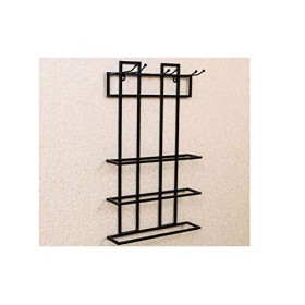 Casier à vin sur Pied à 3 Niveaux en Fer à Suspendre au Mur, Support pour gobelet à vin à lenvers, sans Oscillation pour la 