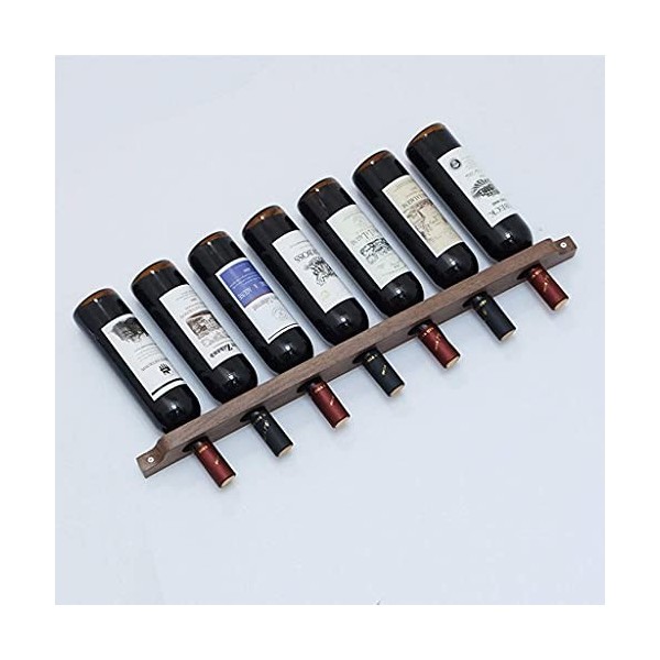 Casier à vin Organisateur Rack Casier à vin Mural en Bois Massif Porte-Verre à vin Suspendu Étagère à Bouteilles de Vin Suppo