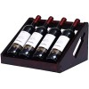 DEUYO Casier à Vin 4 Bouteilles en Bois Massif Assemblé Ornements de Ménage Couleur Rétro, Vin Rouge, 372620Cm Warm as Ever