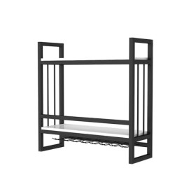 Porte-Bouteilles Muraux Métalique Étagère À Vin Étagère De Rangement Suspendue De Cuisine Étagères Polyvalentes En Métal Prés