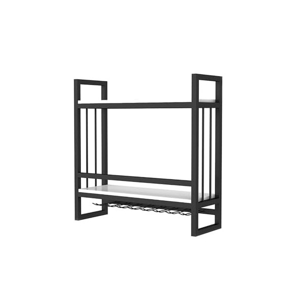 Porte-Bouteilles Muraux Métalique Étagère À Vin Étagère De Rangement Suspendue De Cuisine Étagères Polyvalentes En Métal Prés