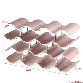 Casier à vin en Bois pour Bar à Domicile, casier à vin à Raisin ondulé, présentoir à Assemblage détachable, casier à Bouteill