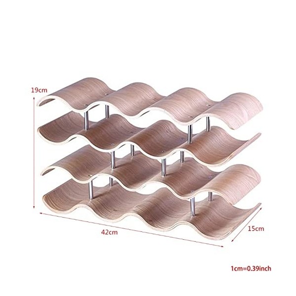 Casier à vin en Bois pour Bar à Domicile, casier à vin à Raisin ondulé, présentoir à Assemblage détachable, casier à Bouteill