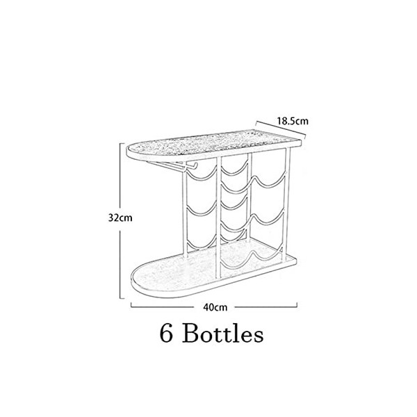 Casier à vin rétro empilable casier à vin Porte-gobelet Multifonctionnel Bar de Cuisine Affichage de Verre à vin étagère de R