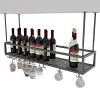 Casier à vin à lenvers, Support de verres à pied pour étagère suspendue au plafond, adapté pour bar, restaurant, cuisine, Su