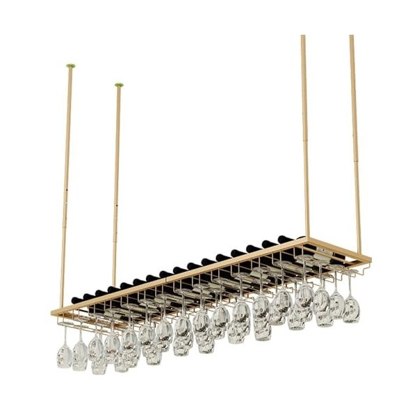 Support de Verre à vin en métal Moderne à lenvers, étagère à vin à Hauteur réglable, Support de Bouteille de vin, Support de