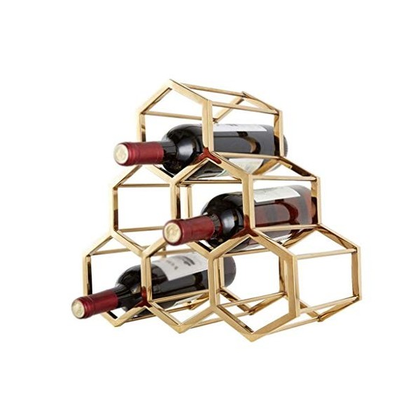 CULPRT Décoration du Support de Vin, Casier À Vin en Fer Européen, Nordic Creative Wine Rack, Acier Inoxydable, Décoration de
