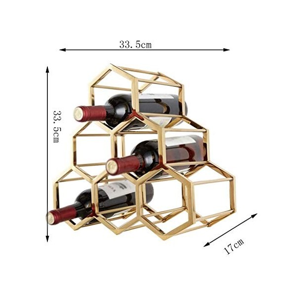 CULPRT Décoration du Support de Vin, Casier À Vin en Fer Européen, Nordic Creative Wine Rack, Acier Inoxydable, Décoration de