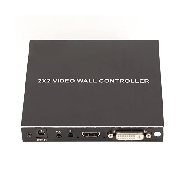 VBESTLIFE Contrôleur Vidéo Mural, Contrôleur Vidéo Mural DVI TV 4 Canaux, Processeur Daffichage Dépissage Dinterface Multi