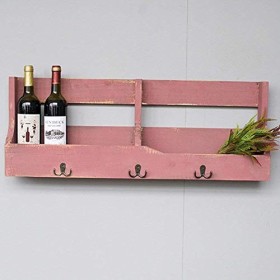 ZITTRO Casier à vin Accueil Support Rouge Support de Verre à Vin Restaurant Bar S, Tenture Murale créative en Bois Massif, Ro