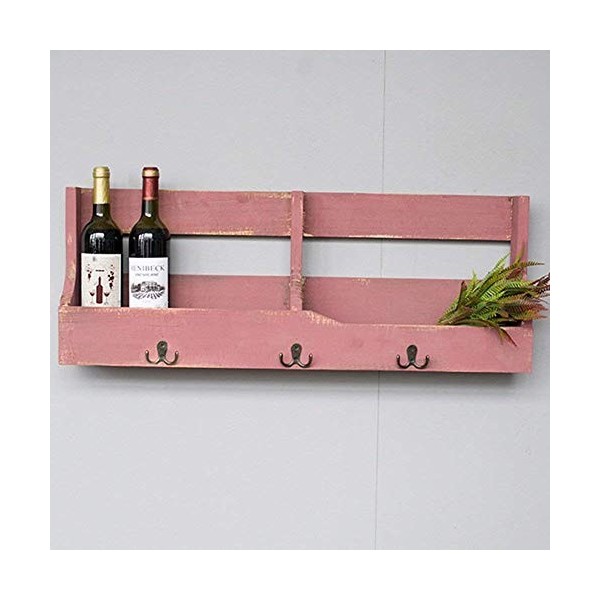 ZITTRO Casier à vin Accueil Support Rouge Support de Verre à Vin Restaurant Bar S, Tenture Murale créative en Bois Massif, Ro