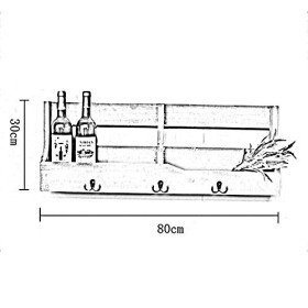 ZITTRO Casier à vin Accueil Support Rouge Support de Verre à Vin Restaurant Bar S, Tenture Murale créative en Bois Massif, Ro