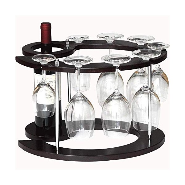 Casier à vin Maison Support Rouge casier à Verre à vin Bar S, Bois créatif Armoire à vin décoration Salon Restaurant Maison P