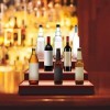 Présentoir à vin de bar, présentoir à bouteilles de vin, présentoir à bouteilles à LED à 3 niveaux, présentoir à bouteilles à