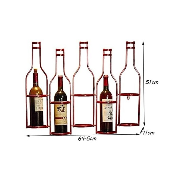 AMYSTY Casier à Vin Étagère à Vin Casier À Vin Vintage en Fer Forgé Tenture Murale Vent Industriel Décoration Cave À Vin Bar 