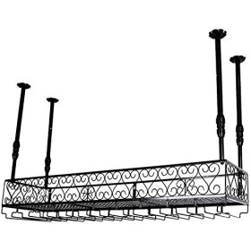 AARONG Casier à vin autoportant Armoires Porte-vin Mural Casier à vin Suspendu avec Support en Verre et étagère, casier à Ver