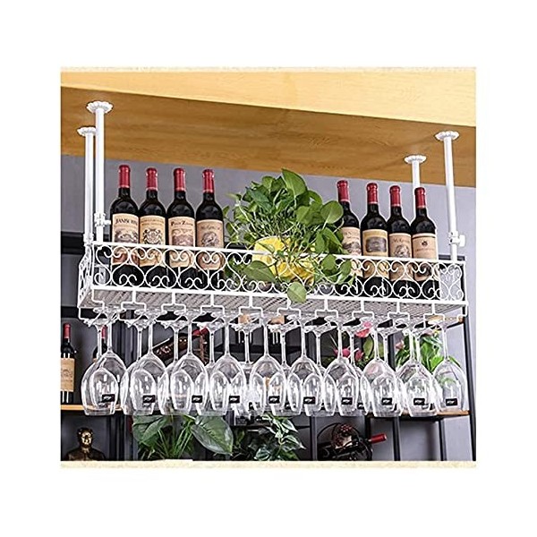 AARONG Casier à vin autoportant Armoires Porte-vin Mural Casier à vin Suspendu avec Support en Verre et étagère, casier à Ver