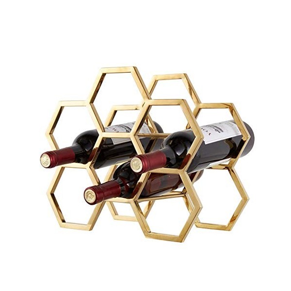 AkosOL Casier à vin, Support à vin, casier à vin pour 6 Bouteilles, étagère à vin multifonctionnelle en Fer, Refroidisseur à 