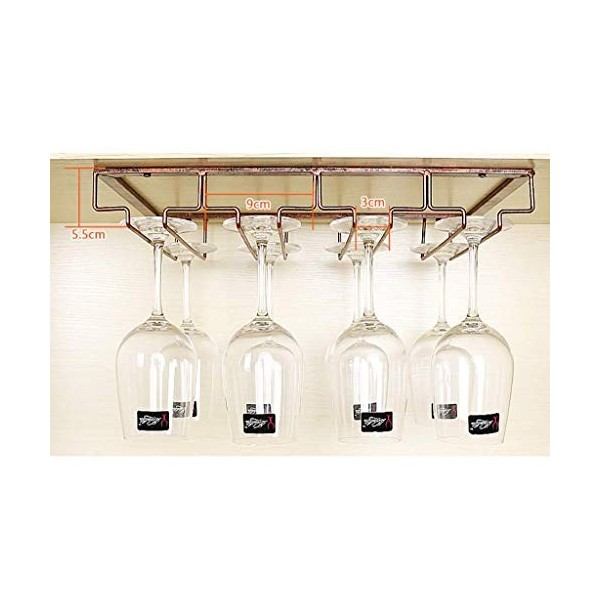 SARUEL Casier À Vin Porte-Verre À Vin Créatif Porte-Gobelet en Fer Suspendu Verre À Vin Rouge À lenvers Armoire À Vin Maison