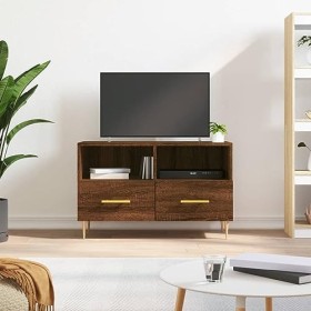 Camerina Meuble TV Chêne Marron 80x36x50 cm Bois dingénierie,Meuble Haut Salon,Meuble TV Étagère,Meuble dangle TV