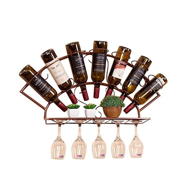 Casier à vin, casier à vin européen créatif en fer forgé | Support mural à suspendre pour salon, salle à manger, support à go