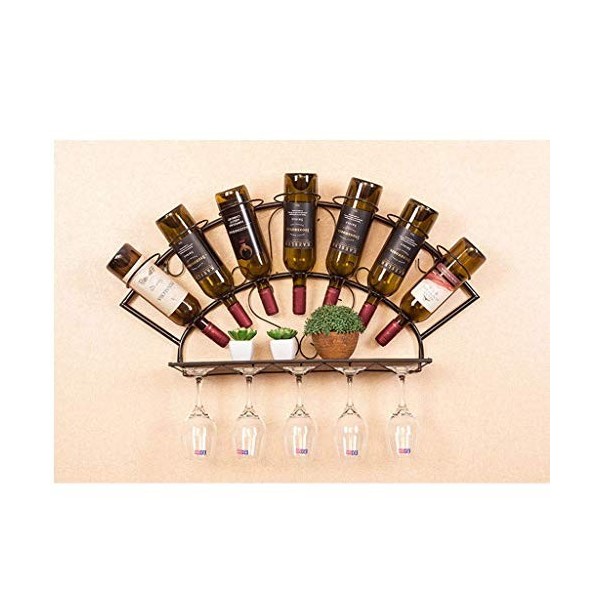 Casier à vin, casier à vin européen créatif en fer forgé | Support mural à suspendre pour salon, salle à manger, support à go