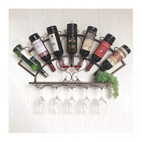 Casier à vin, casier à vin créatif européen, Cave à vin Murale, casier à vin, casier à Verres à vin décoratif pour Bar à la M