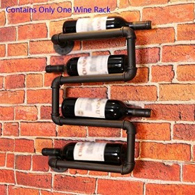 Casier à vin Casier à vin mural sur pied Tuyau industriel Présentoir rétro pour bar cuisine Décoration de la maison Étagère m