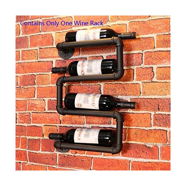 Casier à vin Casier à vin mural sur pied Tuyau industriel Présentoir rétro pour bar cuisine Décoration de la maison Étagère m