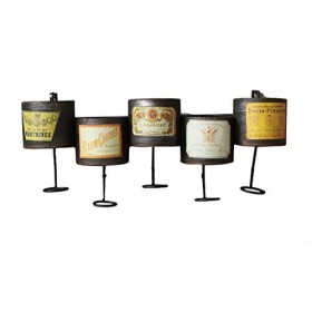 ELzEy Casier à vin Rétro Fer Art Industriel Vent Suspendu Porte-vin loft vin Rouge 53 * 26 * 13.5cm Full Moon